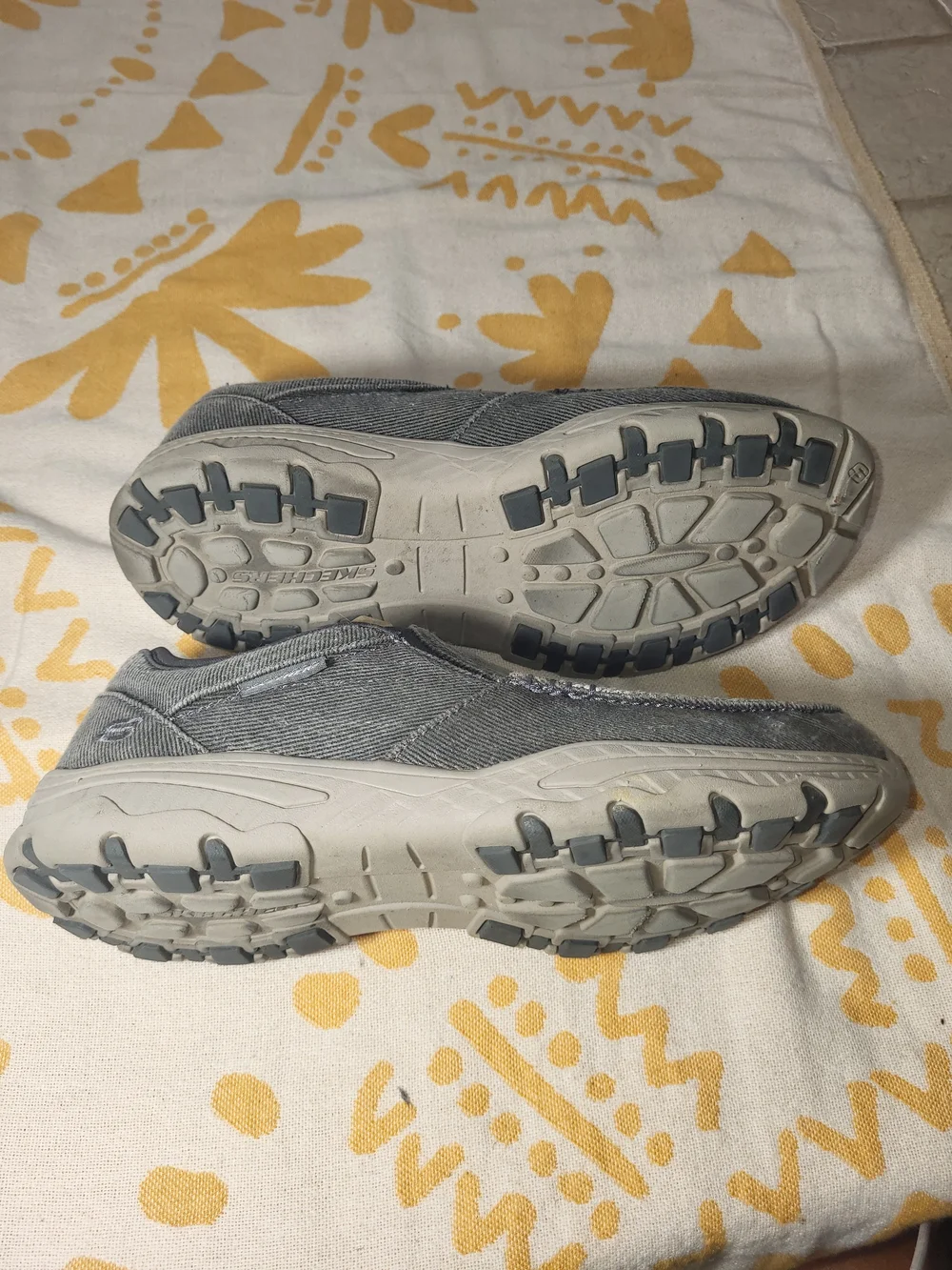 Skechers Men's Slip-On Canvas Boat Shoes in Gray